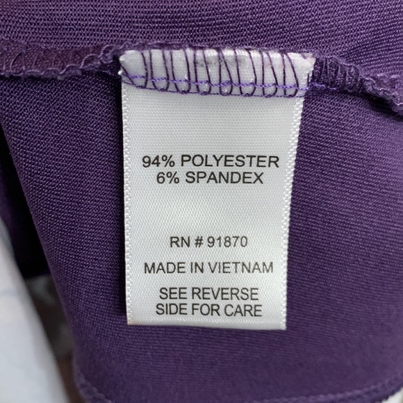 Pebble Beach 2 Pc Golf Top and Skort Abstract Floral Print Purple Gray S - Picture 9 of 11